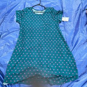 LuLaRoe 3XL Carly, Turquoise with pink pattern. Tags on.